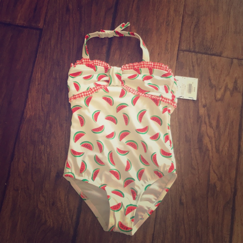Janie and Jack Watermelon swimsuit.  Size 4